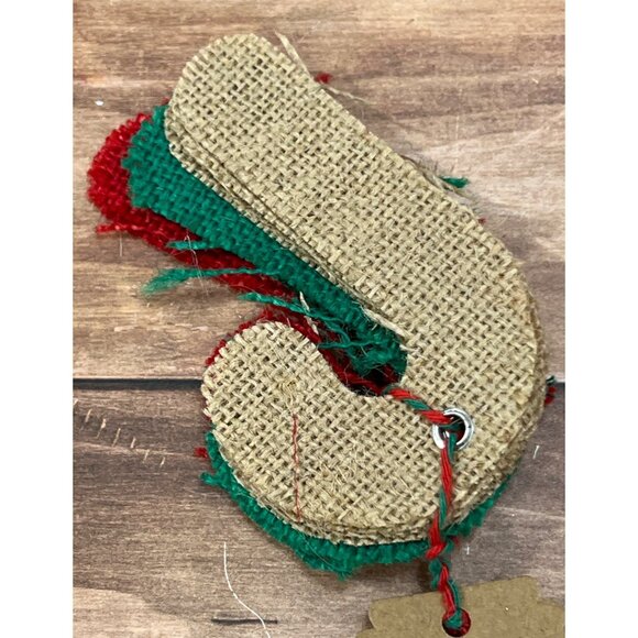 Craft Smith Burlap Candy Cane Tags 10 Pc Set - Red & Green MSEQ164 - Picture 4 of 4